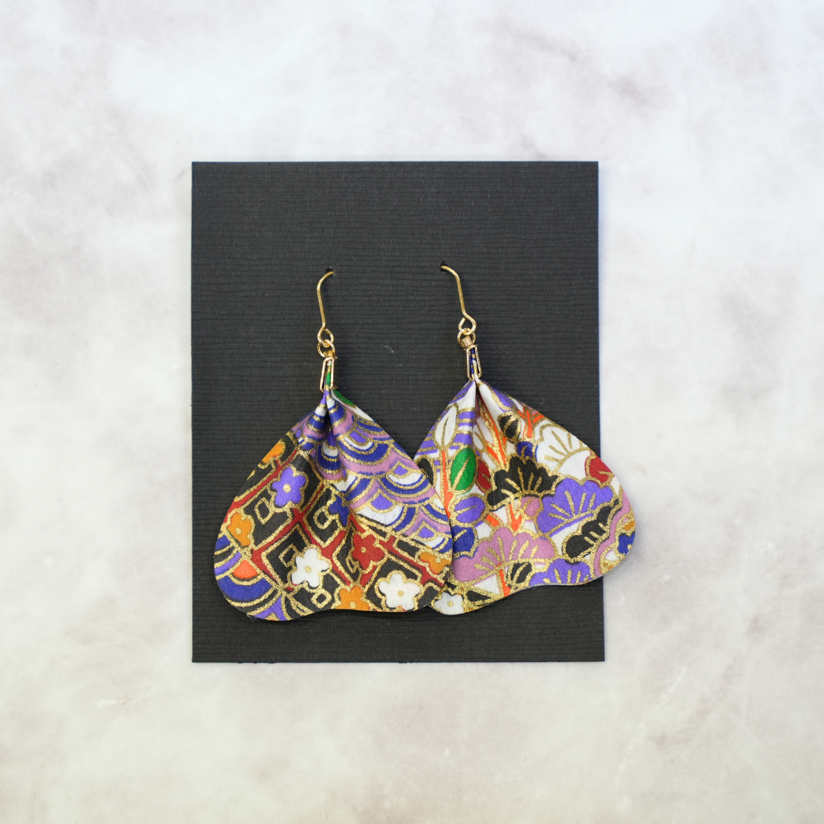 和紙の花びらピアス＆イヤリング（両耳用）